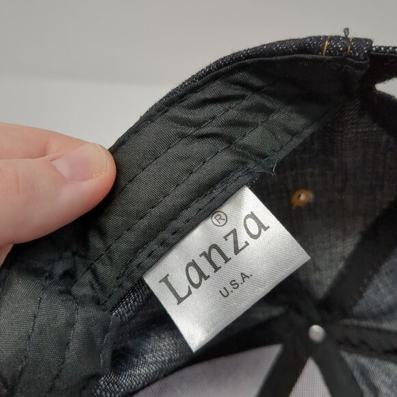 San Francisco SF Strapback Hat Blue One Size Adjustable Embroidered Lanza Cotton - Picture 8 of 9